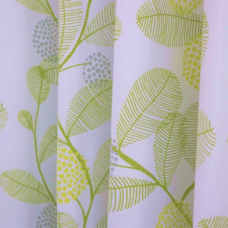 ミモザ カット生地 JE-19048 グリーン ｜ジャストカーテン
