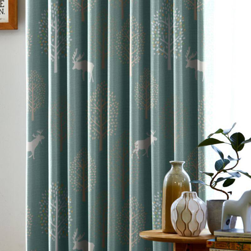 エルク カット生地 JD-19153 ライトブルー ｜ジャストカーテン