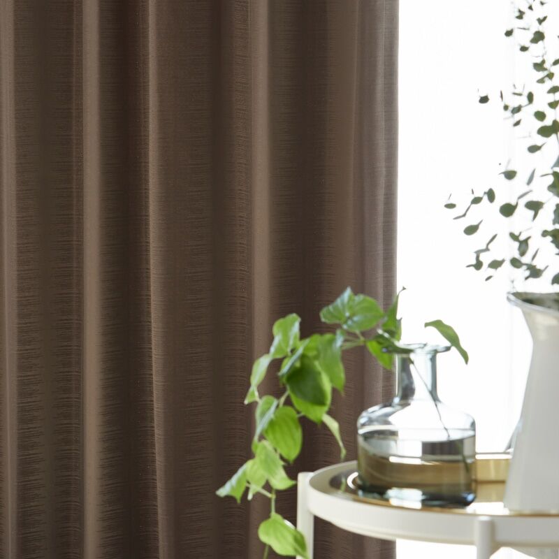 ギザギザ カーテン JD-19177 ダークブラウン ｜ジャストカーテン