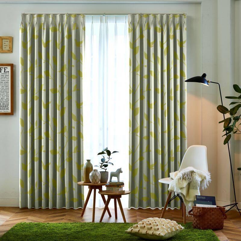 さえずり カーテン JE-19178 イエロー ｜ジャストカーテン