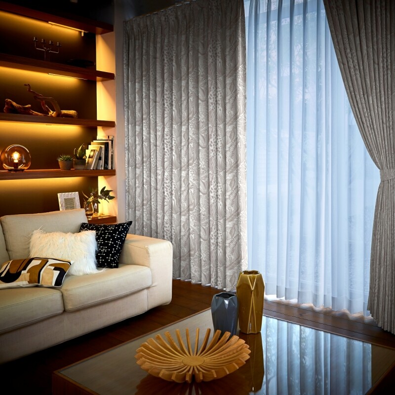 ビオトープ カーテン JE-19254 グレー ｜ジャストカーテン