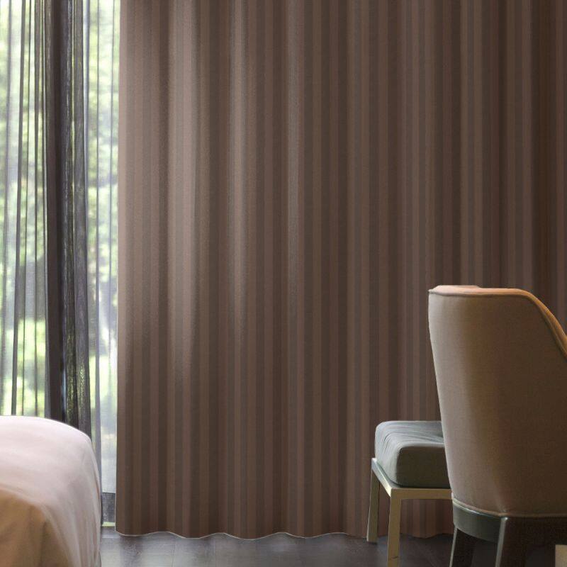 タテストライプ カーテン JE-19221R ダークブラウン ｜ジャストカーテン