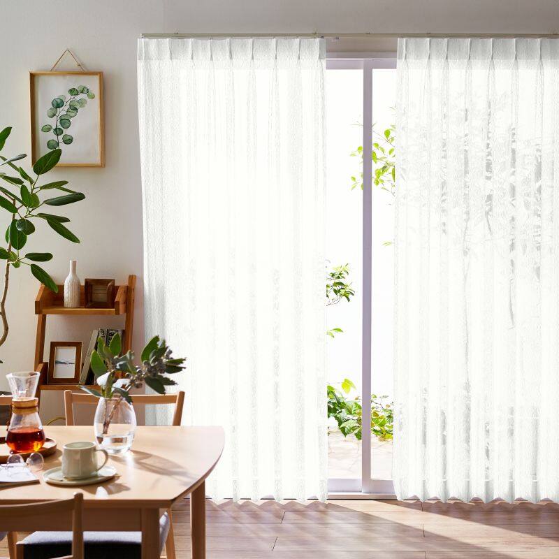 サンセット レースカーテン JD-26006 ホワイト ｜ジャストカーテン