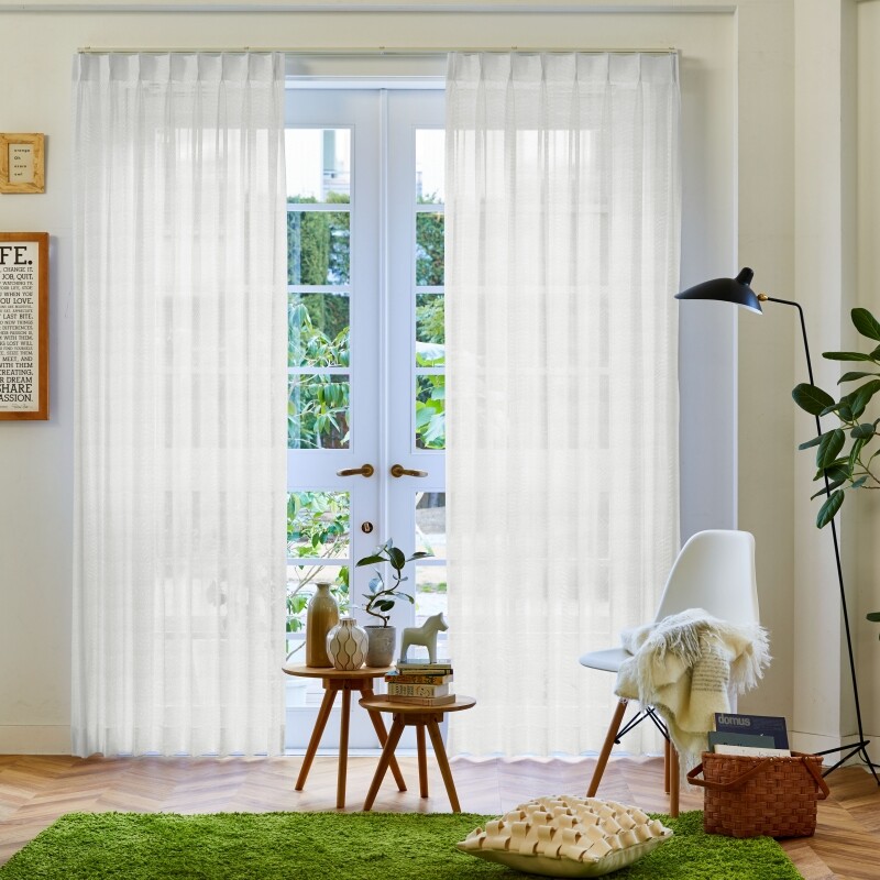 ファニー カフェカーテン JB-32010R ホワイト ｜ジャストカーテン