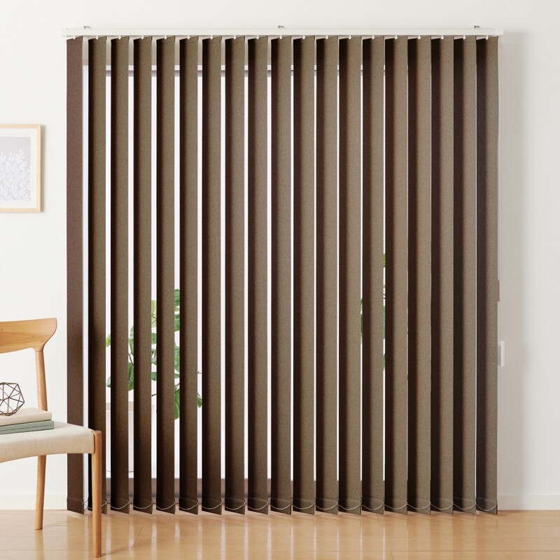 バーチカルブラインド-ラフィー- ヴィンテージブラウン A8706