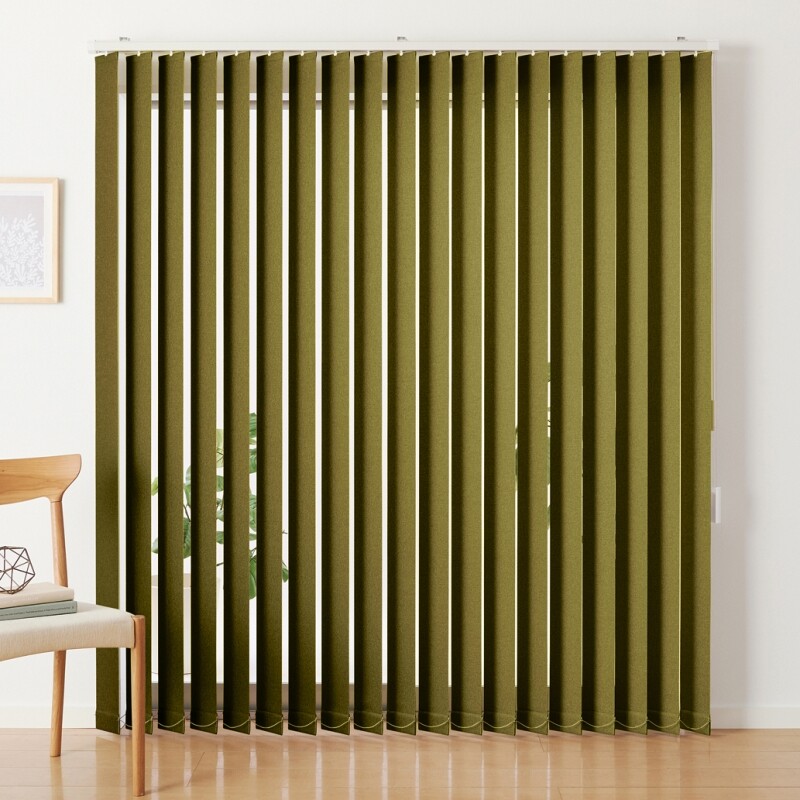 バーチカルブラインド-ラフィー- グリーンティ A8719 ｜ジャストカーテン