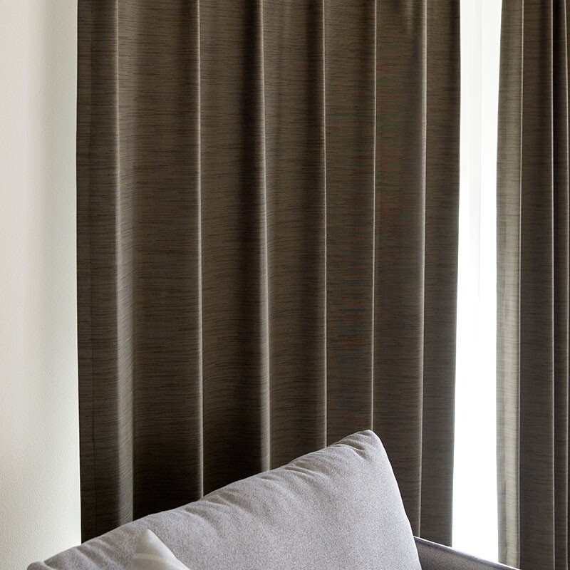 テアトル カーテン JC-89006 ブラウン ｜ジャストカーテン