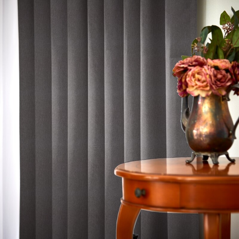静 カーテン JF-94048R ダークグレー ｜ジャストカーテン