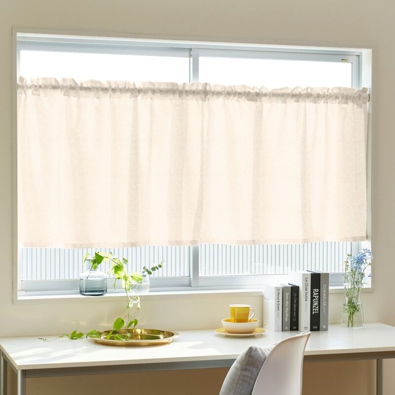ナチュラルアース カフェカーテン JF-14058 キナリ ｜ジャストカーテン