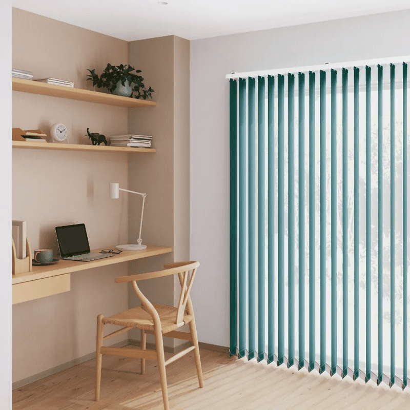 バーチカルブラインド-ファブリックウォッシャブル遮光- オフホワイト