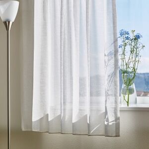 クラッシュガーゼ カフェカーテン JE-92783R アイボリー ｜ジャスト