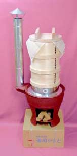 木製 和セイロx3段セット 餅米を蒸かす釜戸セット。