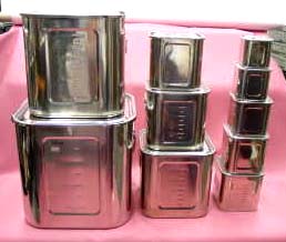 耐酸モリブデン鋼入りステン 角型キッチンポット