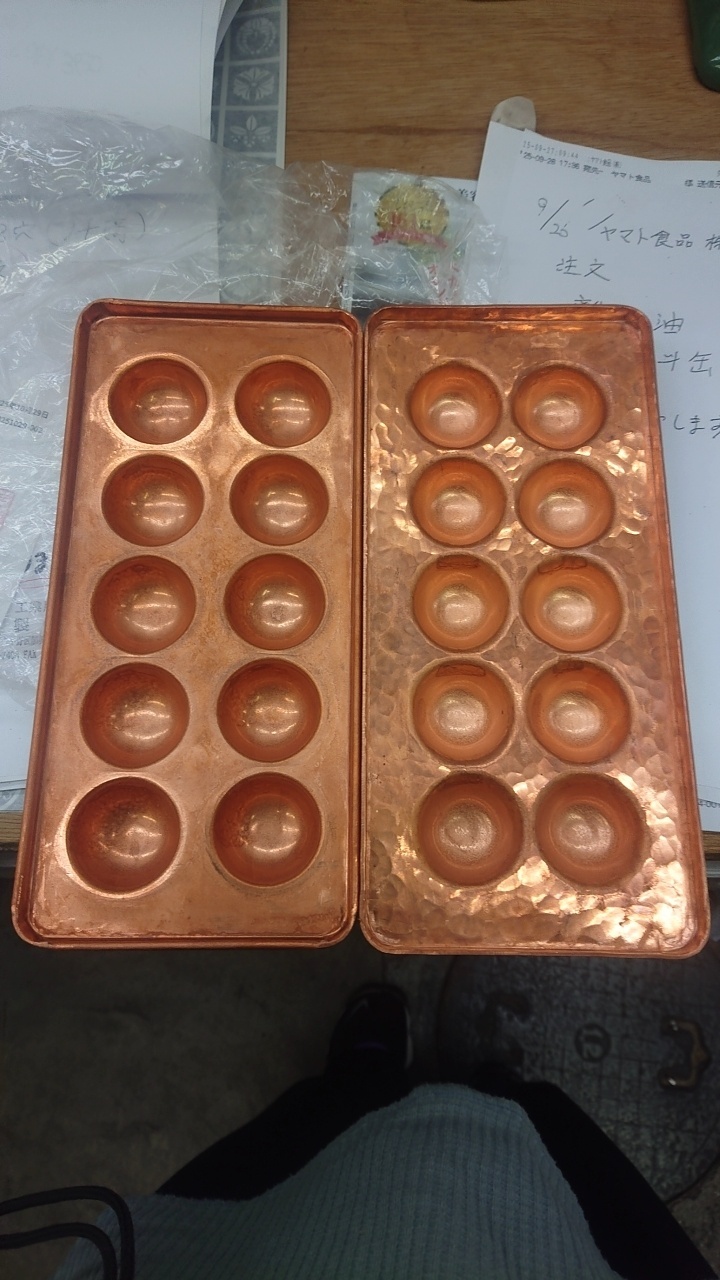 明石焼き器（手打ち銅板鍋付） 10穴x1連