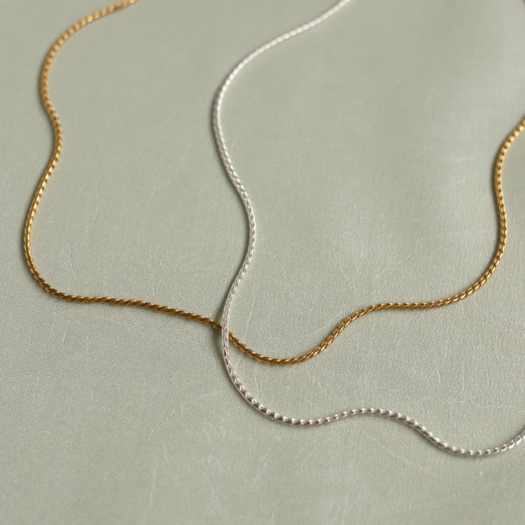 ツイストチェーンネックレス SV 50cm