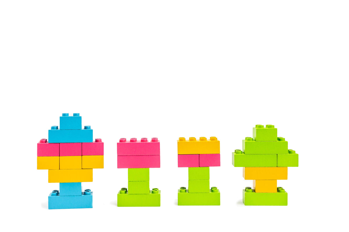 Eco-Bricks Plus+ Size Color Wood Bricks | Natural Toys