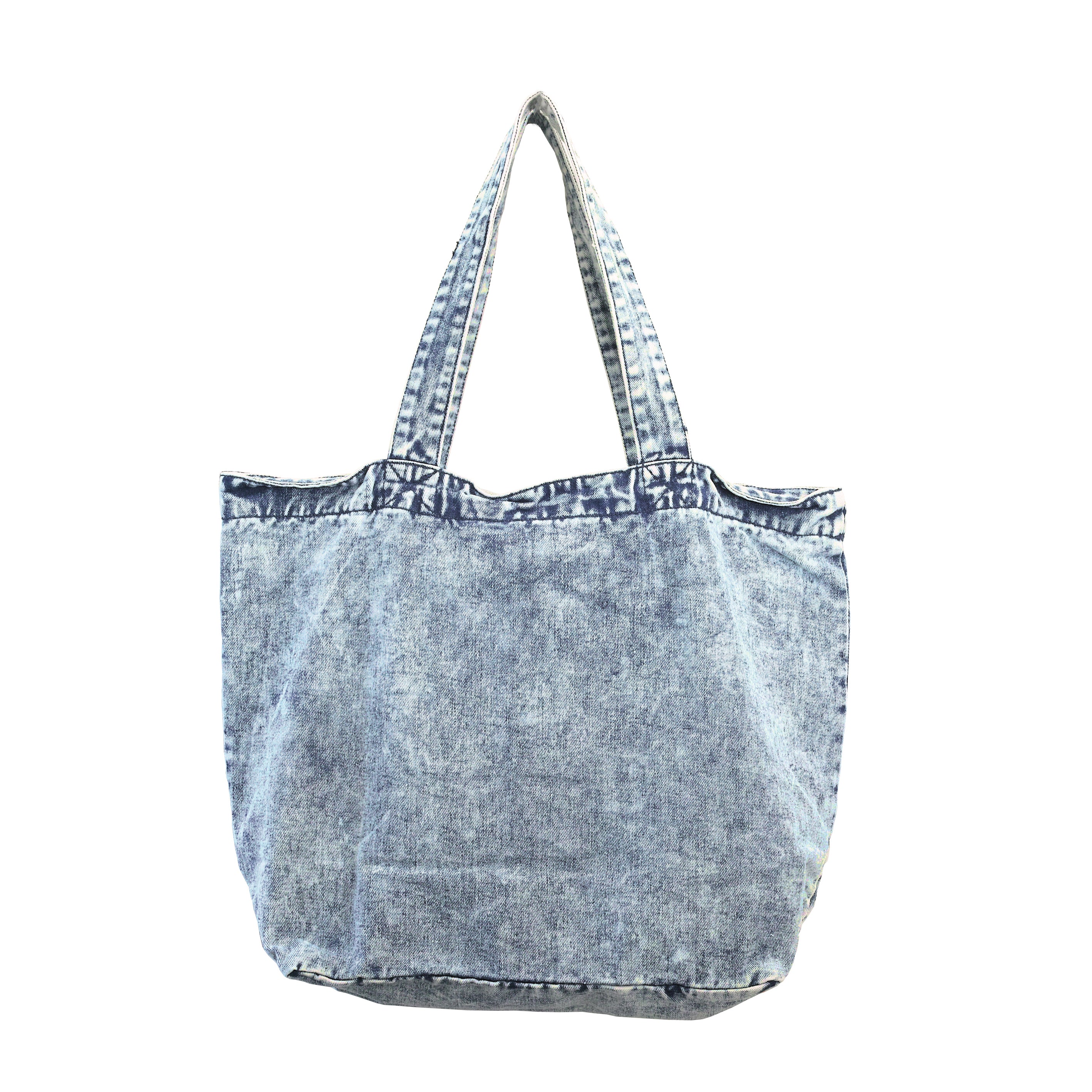 One Control トートバッグ(ロゴ プリント) ケミカルウォッシュ