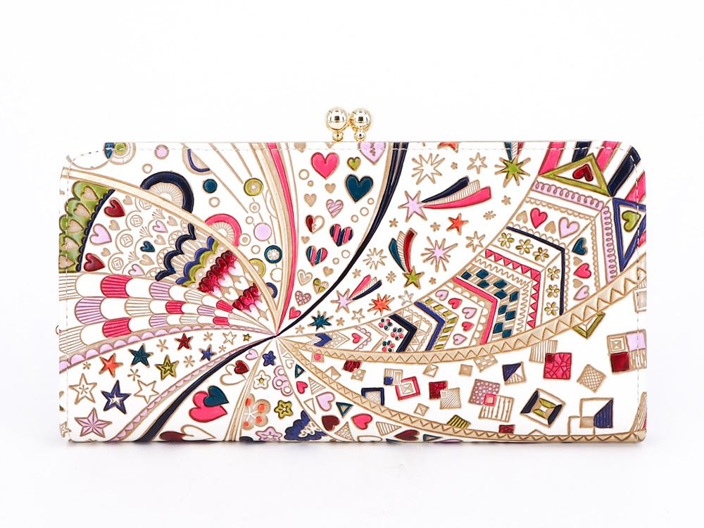 完売【予約限定】グロッシーハート がま口長財布［t］