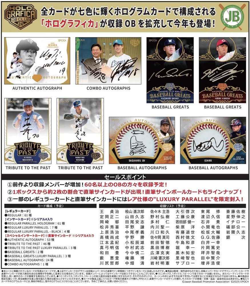 完全限定生産 日本プロ野球OBクラブ オフィシャルカード 「ホロ