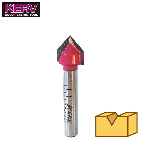 KERV 90°V溝ビット 6mm軸 刃径12.7mm | つくる人をシゲキする オフの店