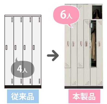 FLK-445F11NN コクヨ ペアフォートロッカー4人用 扉W450