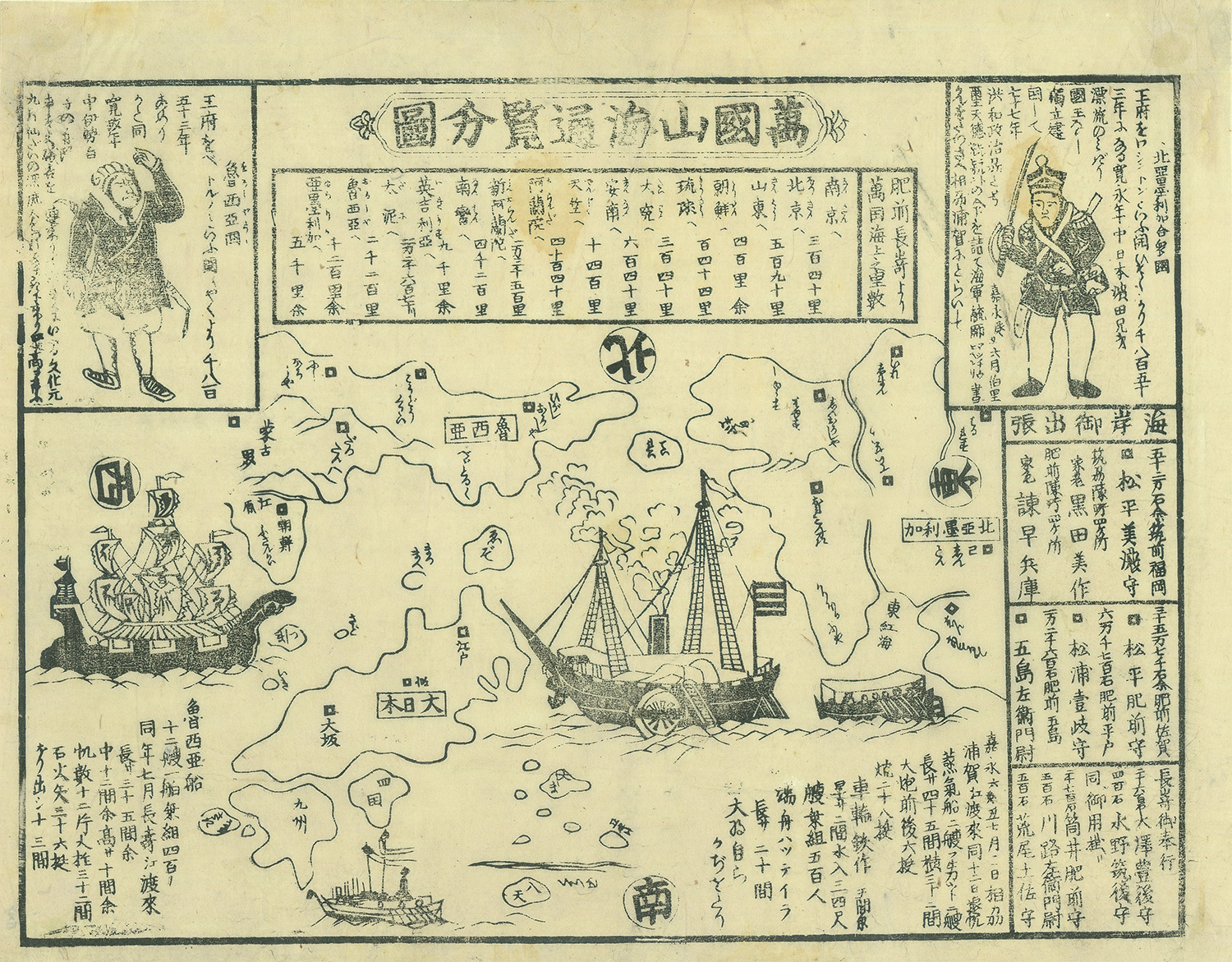 瓦版 万国山海通覧分図 | 大屋書房 江戸時代の専門店 東京神田神保町