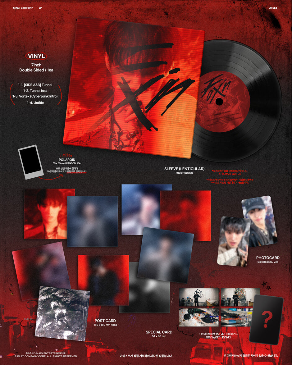 ATEEZ - HBD - MINGI LP : FIX ON/OFF BIRTHDAY OFFICIAL MD — Oh