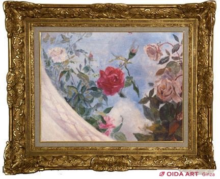 岡田三郎助 ばら | 絵画など美術品の販売と買取 | 東京・銀座 おいだ美術