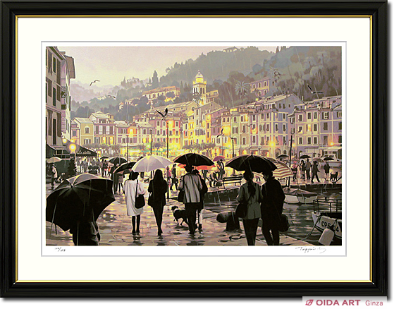 笹倉鉄平 雨のポルトフィーノ | 絵画など美術品の販売と買取 | 東京