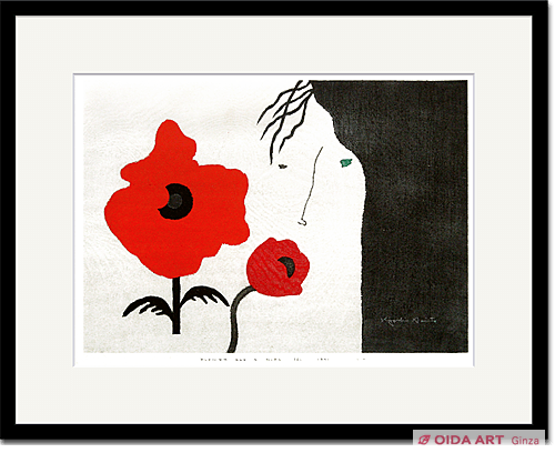 斎藤清 花と少女(6) | 絵画など美術品の販売と買取 | 東京・銀座 おい