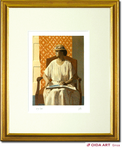 中村清治 白い服の婦人 | 絵画など美術品の販売と買取 | 東京・銀座