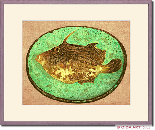 岡鹿之助 かわはぎ | 絵画など美術品の販売と買取 | 東京・銀座 おいだ美術