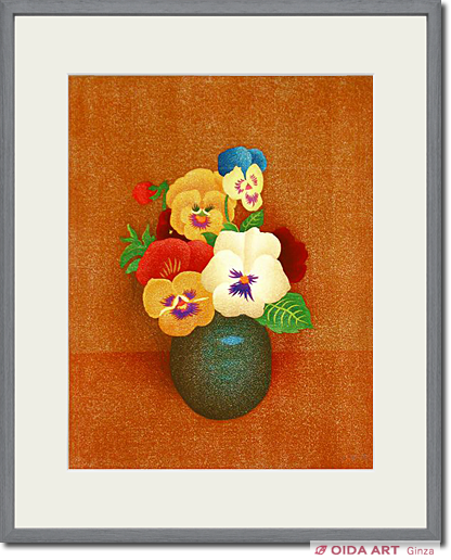 岡鹿之助 三色すみれ | 絵画など美術品の販売と買取 | 東京・銀座 おい