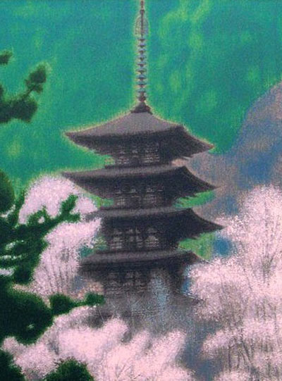 平山郁夫 長谷寺の春 | 絵画など美術品の販売と買取 | 東京・銀座 おい