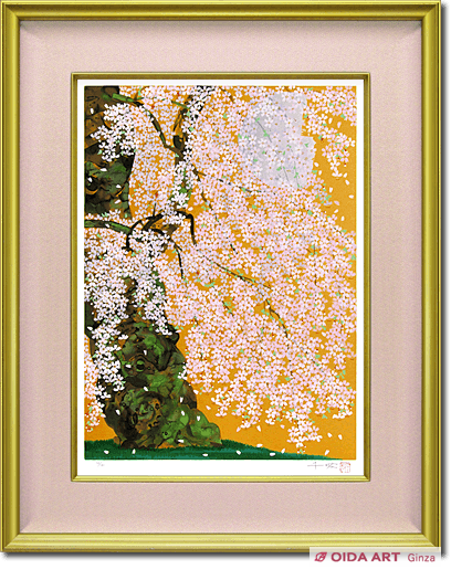 中島千波 白昼月枝垂桜 | 絵画など美術品の販売と買取 | 東京・銀座