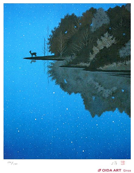 千住博 星降る夜にⅠ | 絵画など美術品の販売と買取 | 東京・銀座 おい