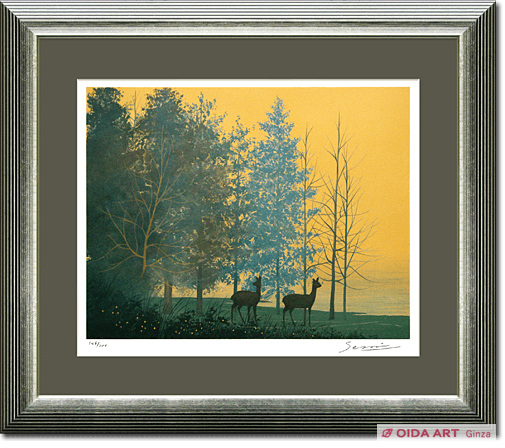 千住博 朝の湖畔 | 絵画など美術品の販売と買取 | 東京・銀座 おいだ美術