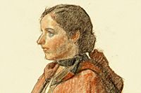 長谷川潔 コップに挿した野花(秋) | 絵画など美術品の販売と買取