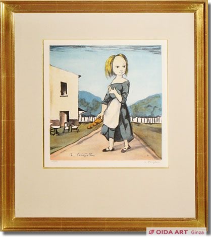藤田嗣治 パンを持つ少女 | 絵画など美術品の販売と買取 | 東京・銀座