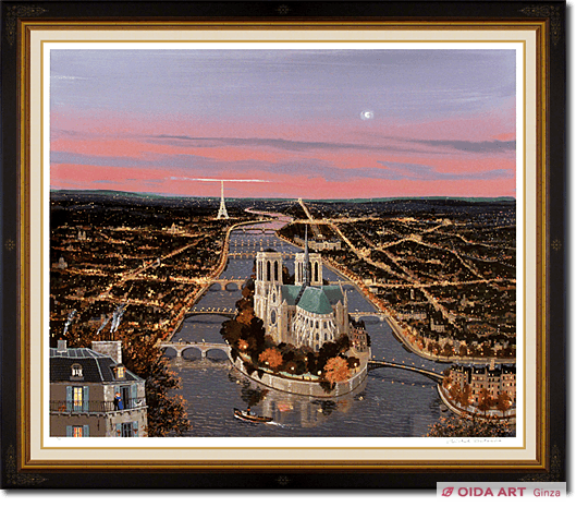 ミッシェル ドラクロワ オリジナル リトグラフ石版画 1987年 VISITEUR