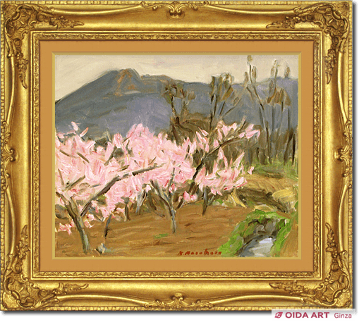 楢原健三 桃畑 | 絵画など美術品の販売と買取 | 東京・銀座 おいだ美術