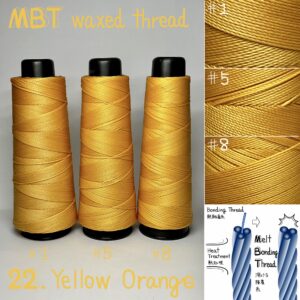 MBT 蝋引き糸【22.Yellow Orange】｜製品紹介｜レザー工具、レザー