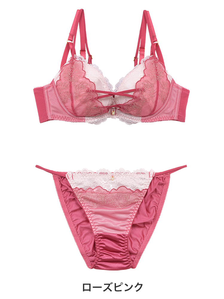 327332｜COCO Linge セクシーローズ ブラセット ABCDEFカップ アンダー