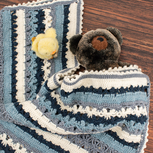 レシピNo.OKH-0051 かぎ針編みのブランケット（Q21-3） オカダヤ