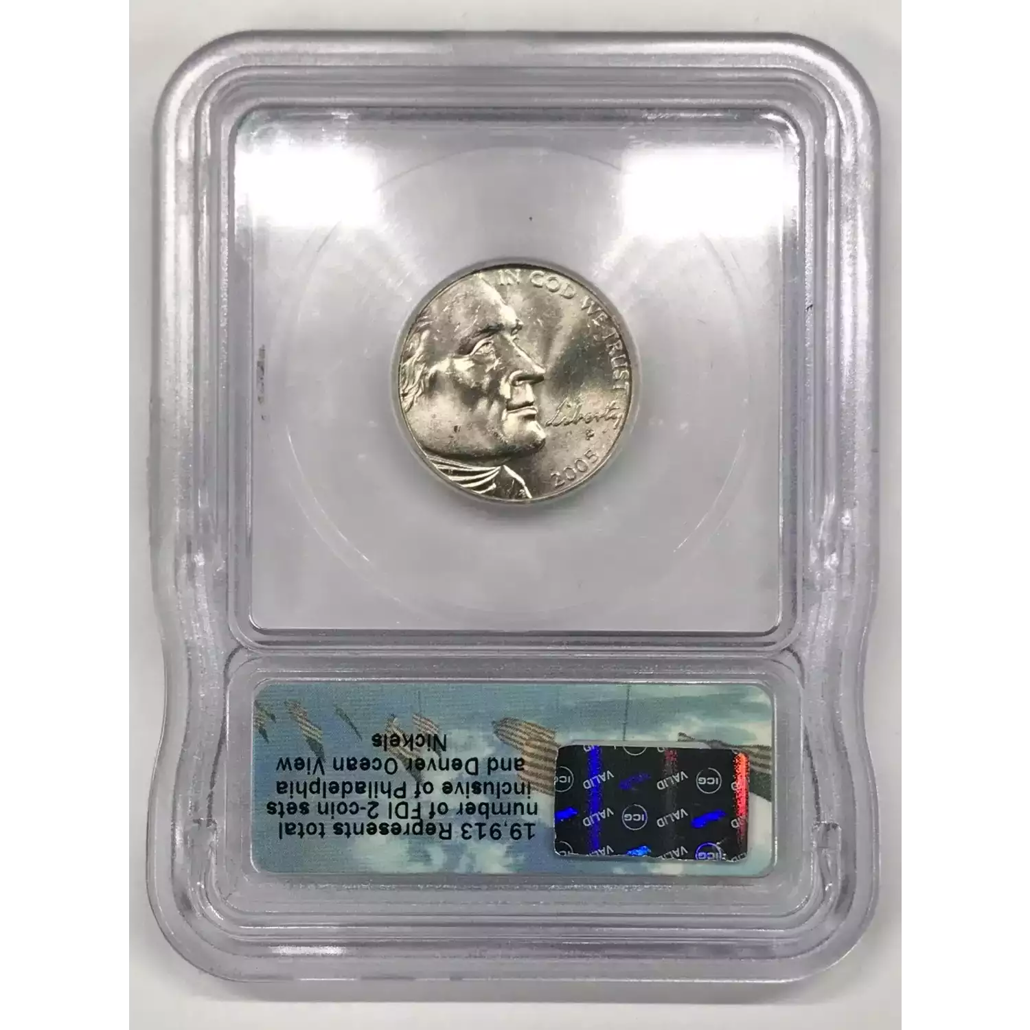 2005 Jefferson Nickel ICG MS-67 Ocean View - Old Pueblo Coin