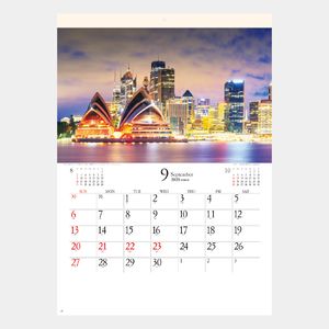 SG-286 エンドレスシティ(世界の夜景)2026年版の名入れカレンダーを