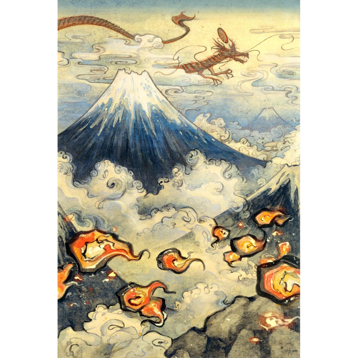 Mountain (Kamigawa: Neon Dynasty) Print - Original Magic Art