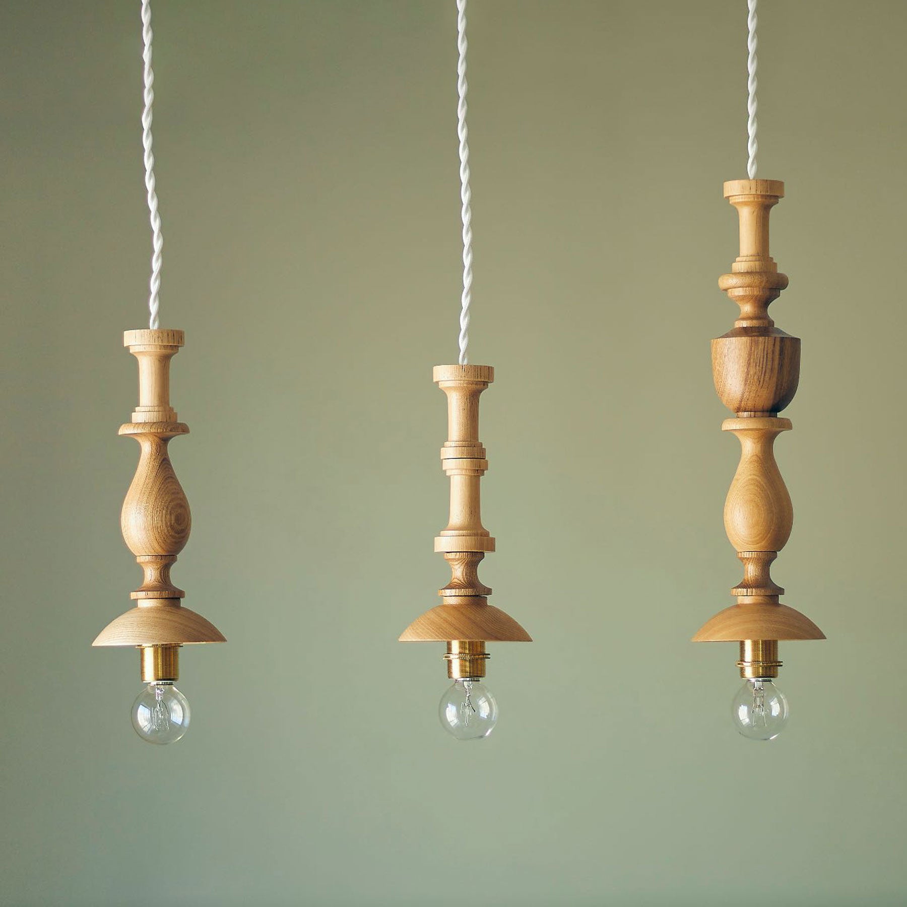 オリジナル・ウッドターニングランプ／ナチュラル｜ペンダントランプ
