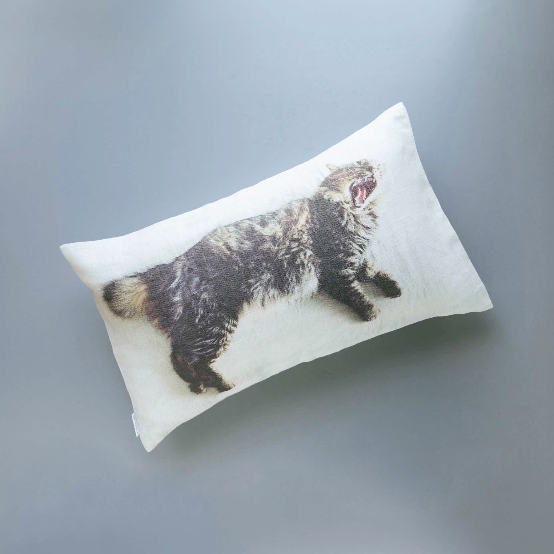 オルネコ×fog linen work×デコたん プリントクッションカバー