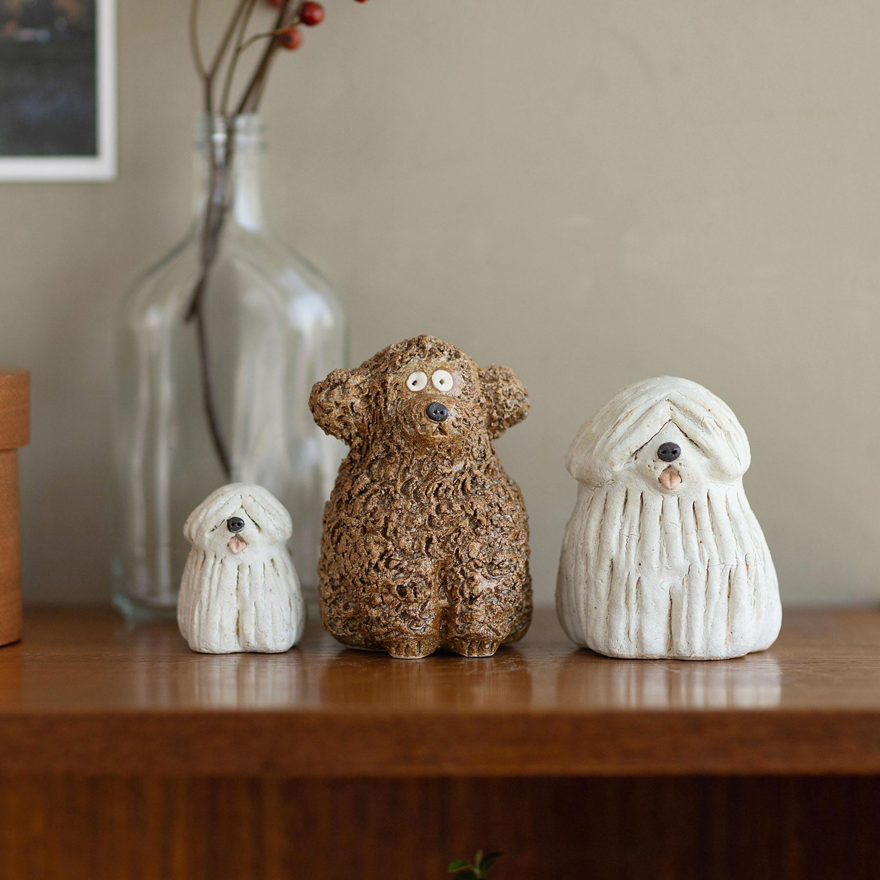 幸生窯 陶のオブジェ／犬｜オブジェ・ぬいぐるみ｜オルネ ド フォイユ